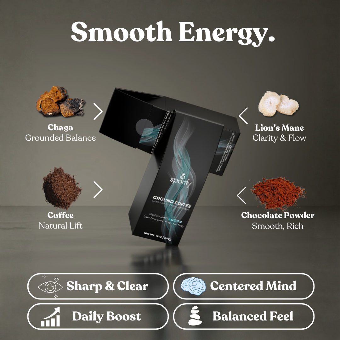 Ground Coffee Mushroom Fusion